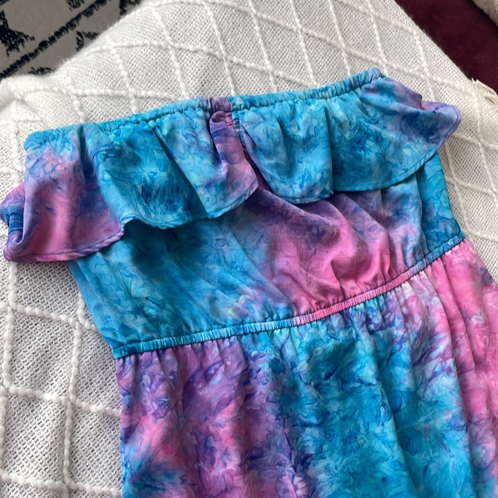 Tie dye long maxi dress